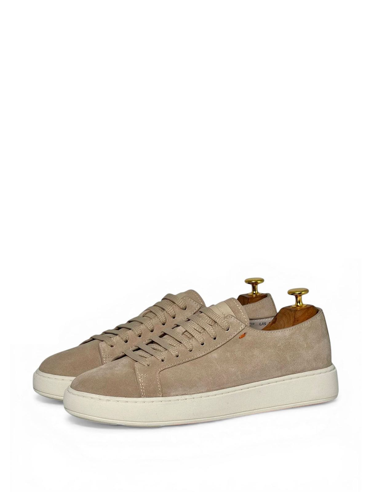 Santoni Кеды из замши Бежевый
