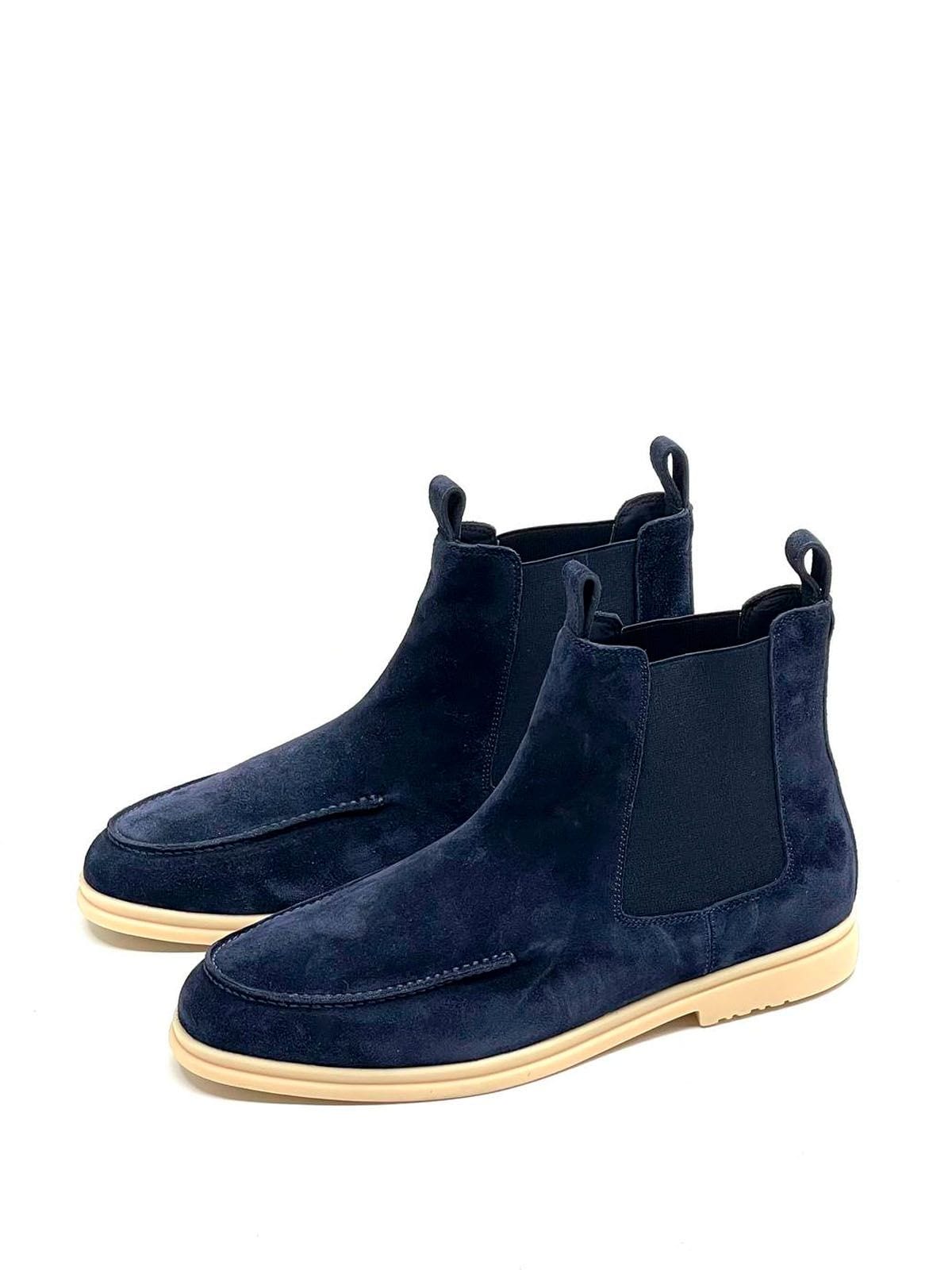 Loro Piana Челси из замши Синий