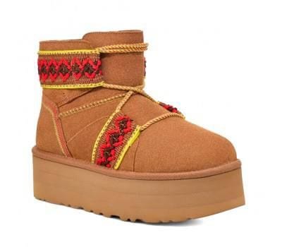 Classic Mini Braid Plat Boot Chestnut