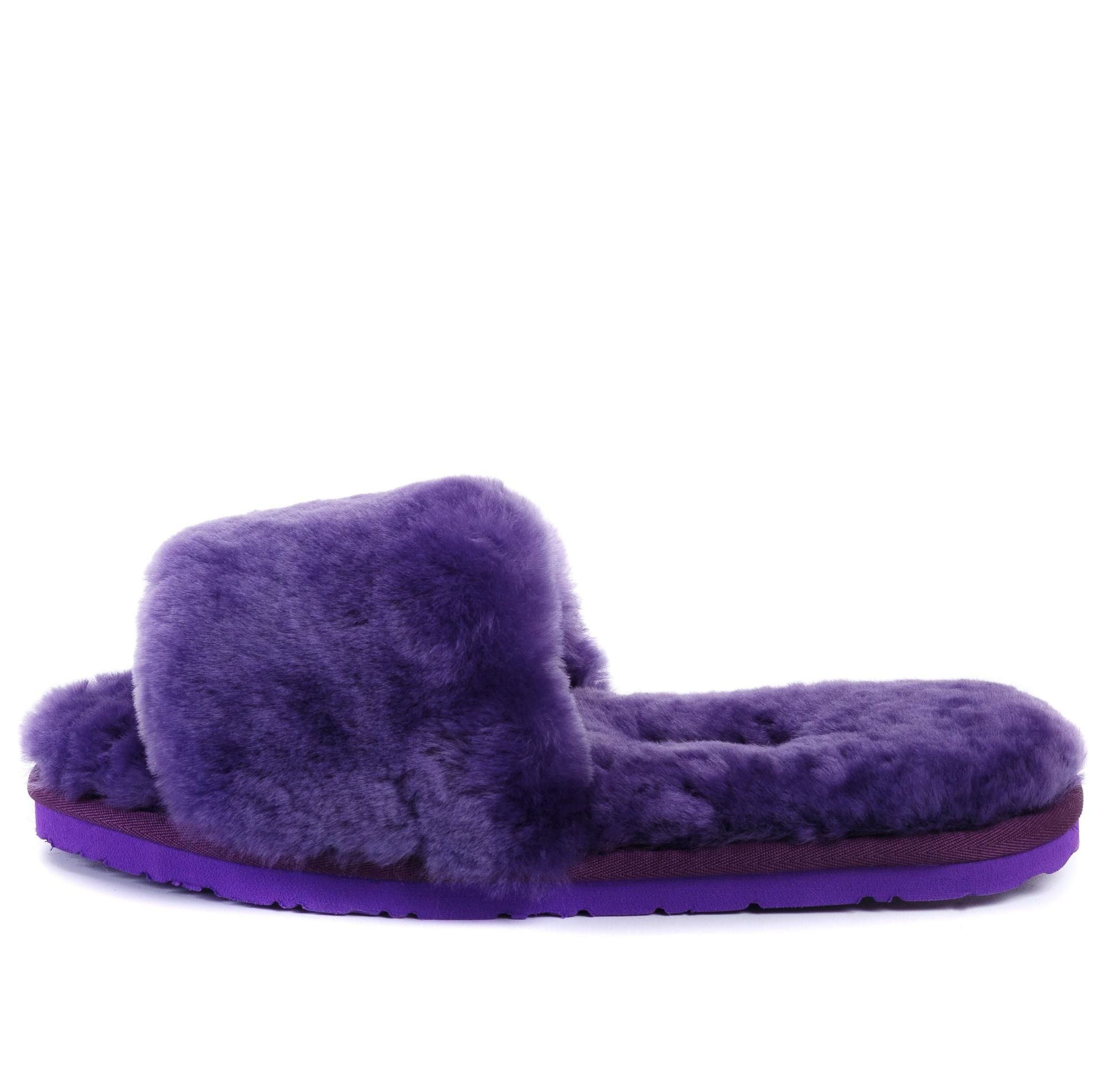 Fluff Slide Slippers Purple