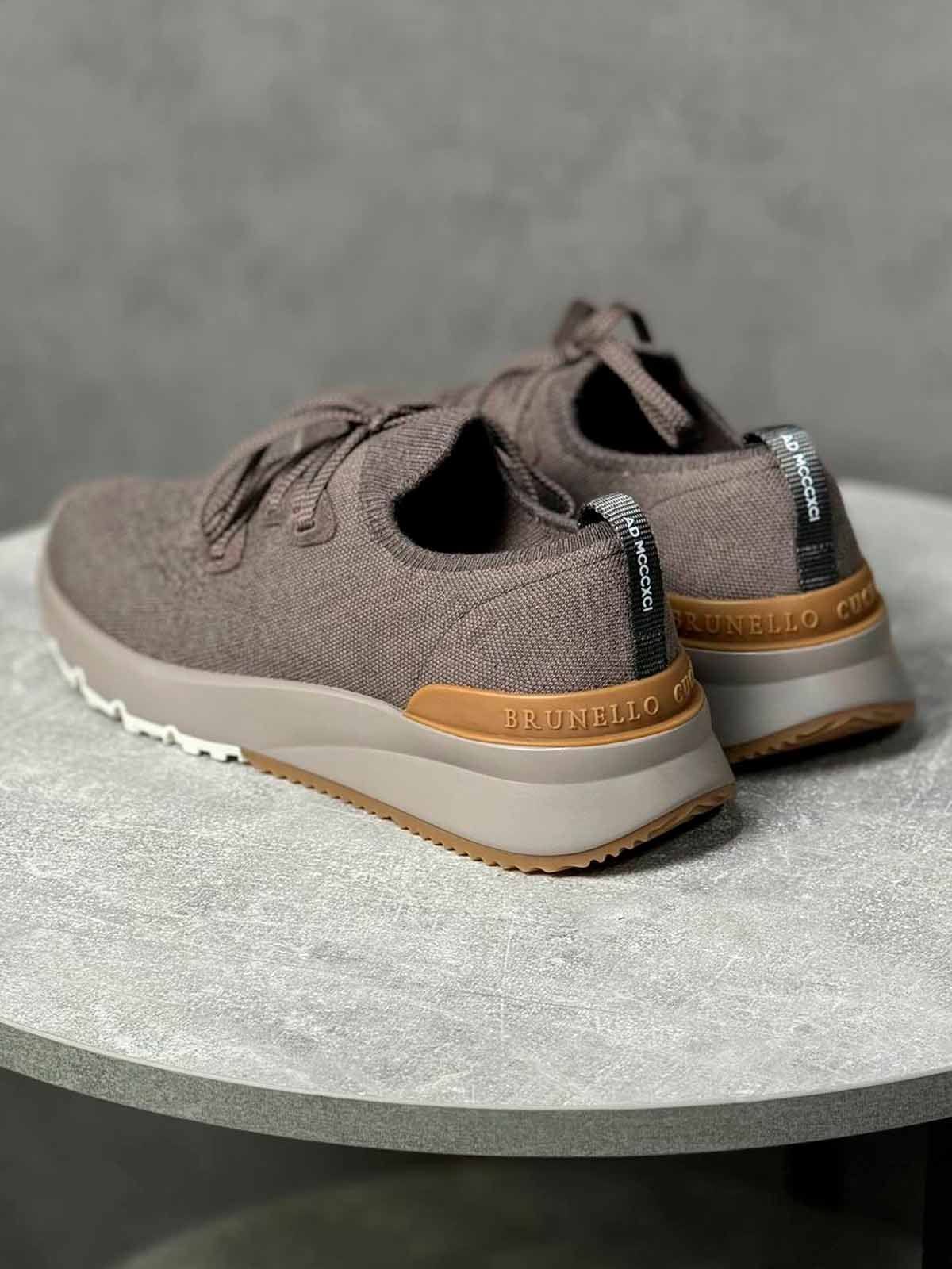 Brunello Cucinelli Кроссовки из текстиля Коричневый