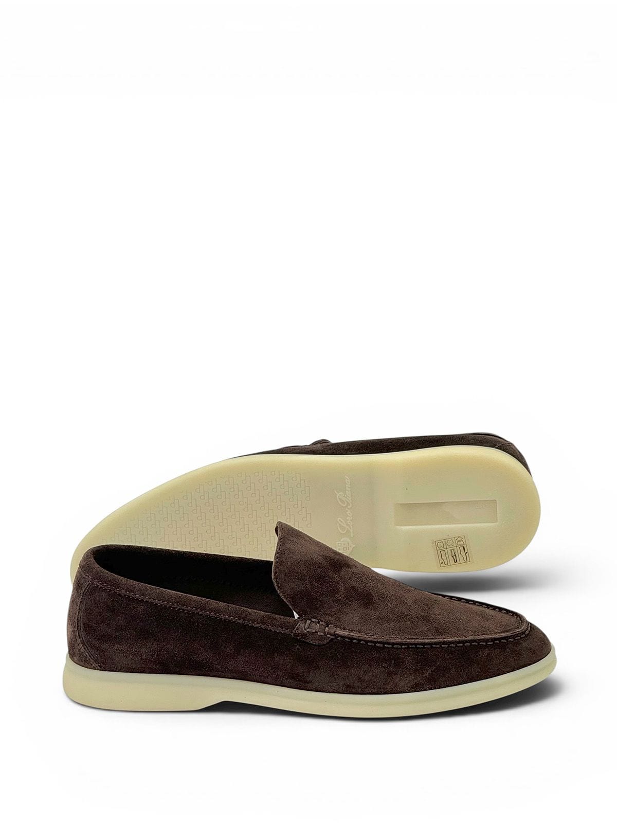Loro Piana Лоферы из замши Коричневый