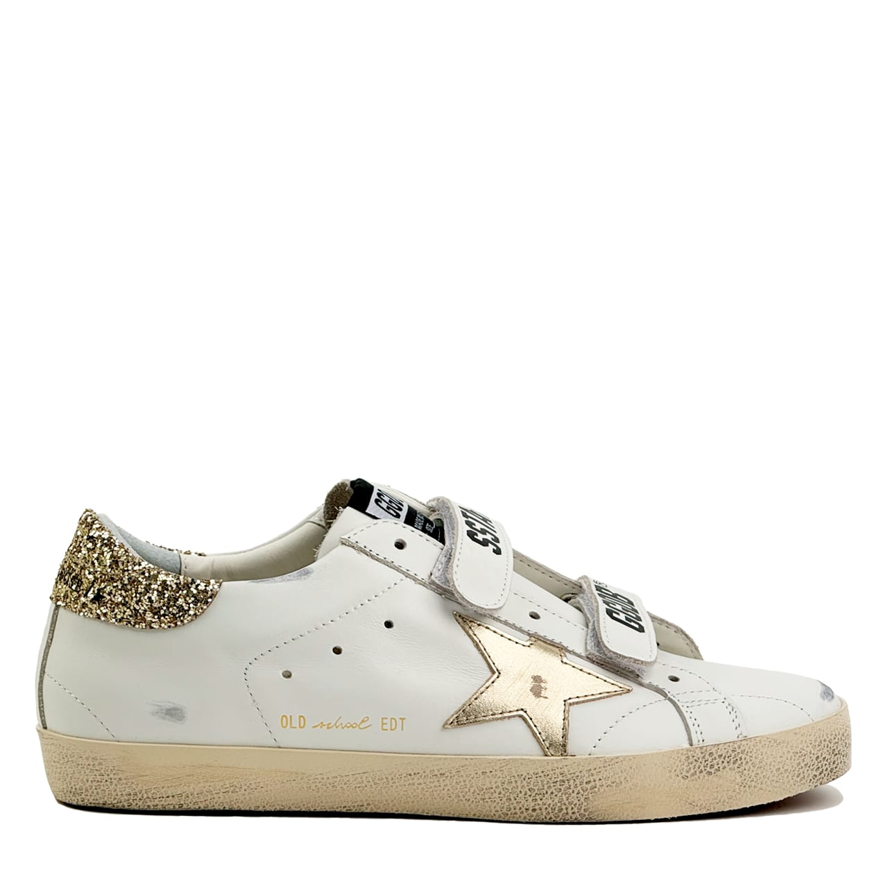 Old-School With Gold Star in Laminated Leather