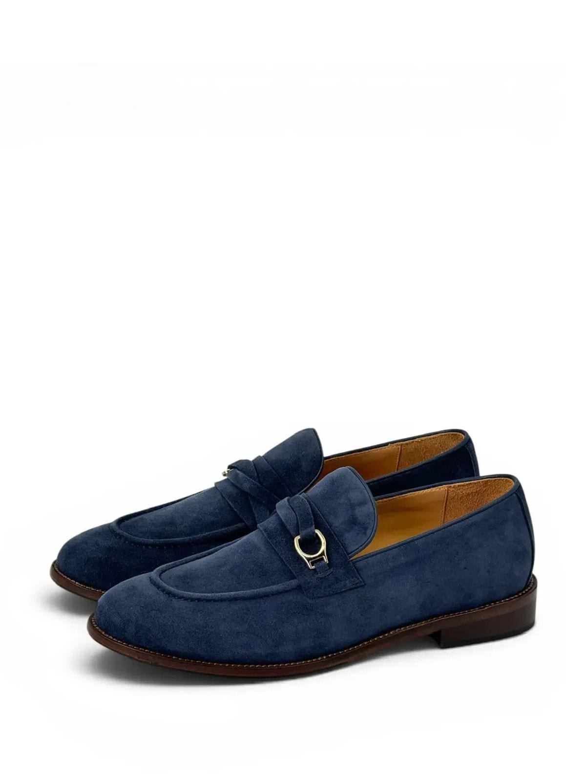 Brunello Cucinelli Лоферы из замши Синий