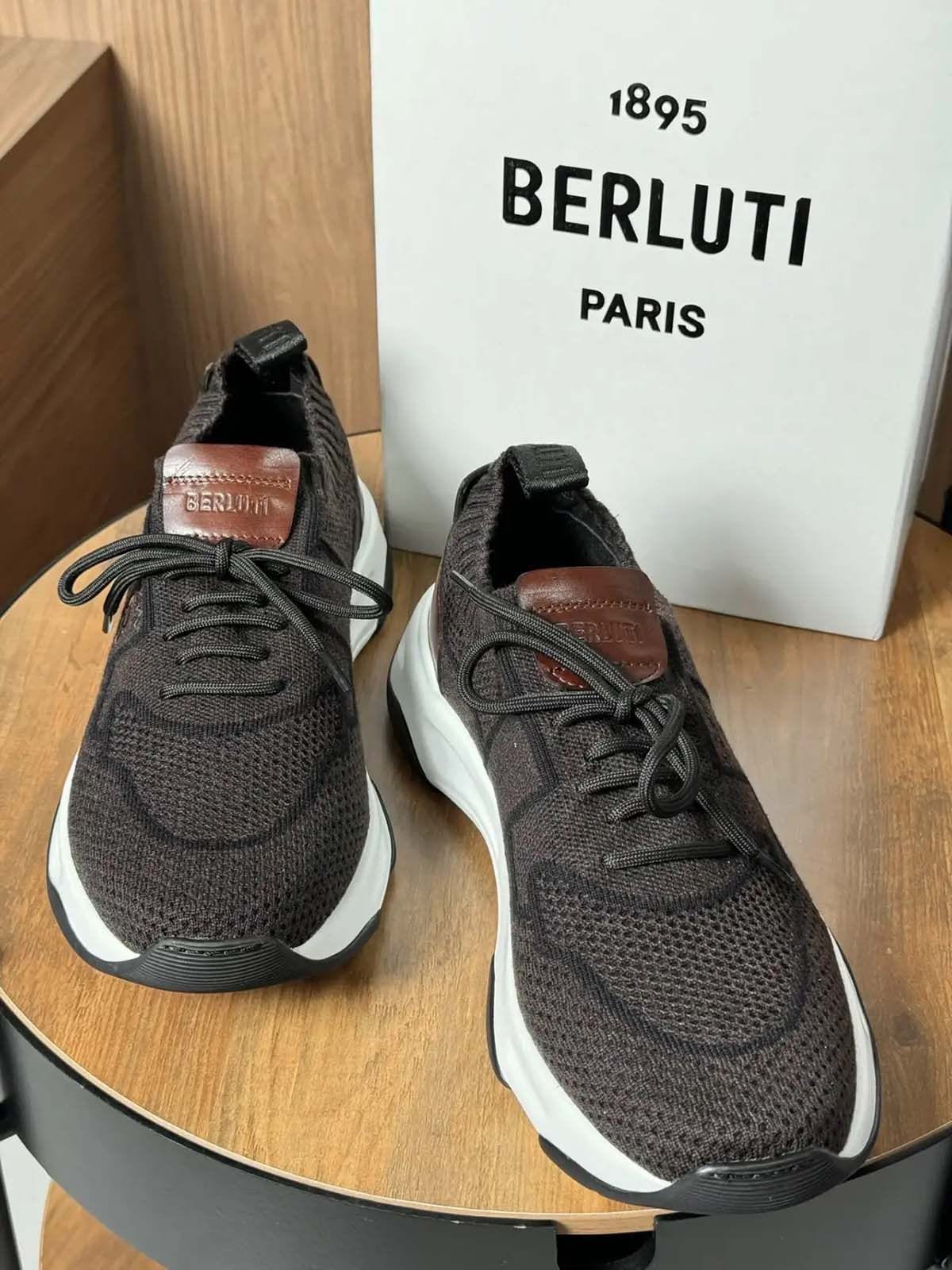 Berluti Кроссовки из текстиля Коричневый
