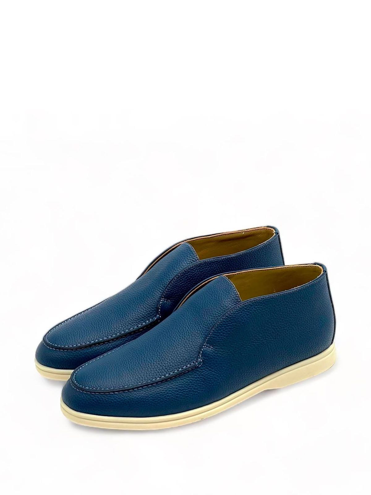 Loro Piana Лоферы высокие из кожи Синий