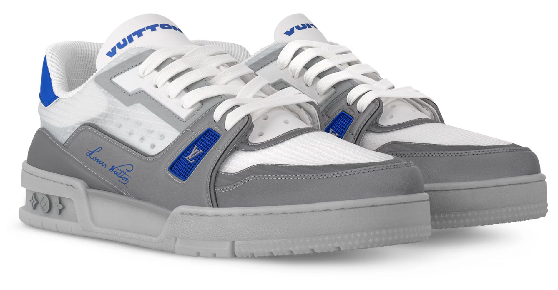 Louis Vuitton Trainer Low Grey Blue