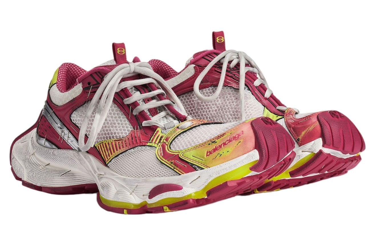 Balenciaga Stapler Sneaker White Pink Yellow
