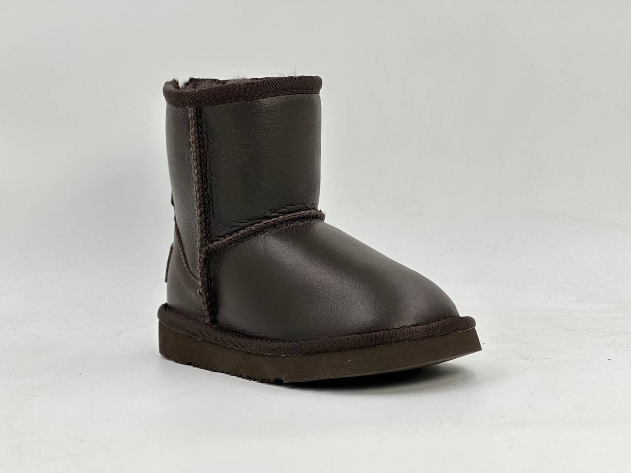 Kids Zip Metallic Chocolate