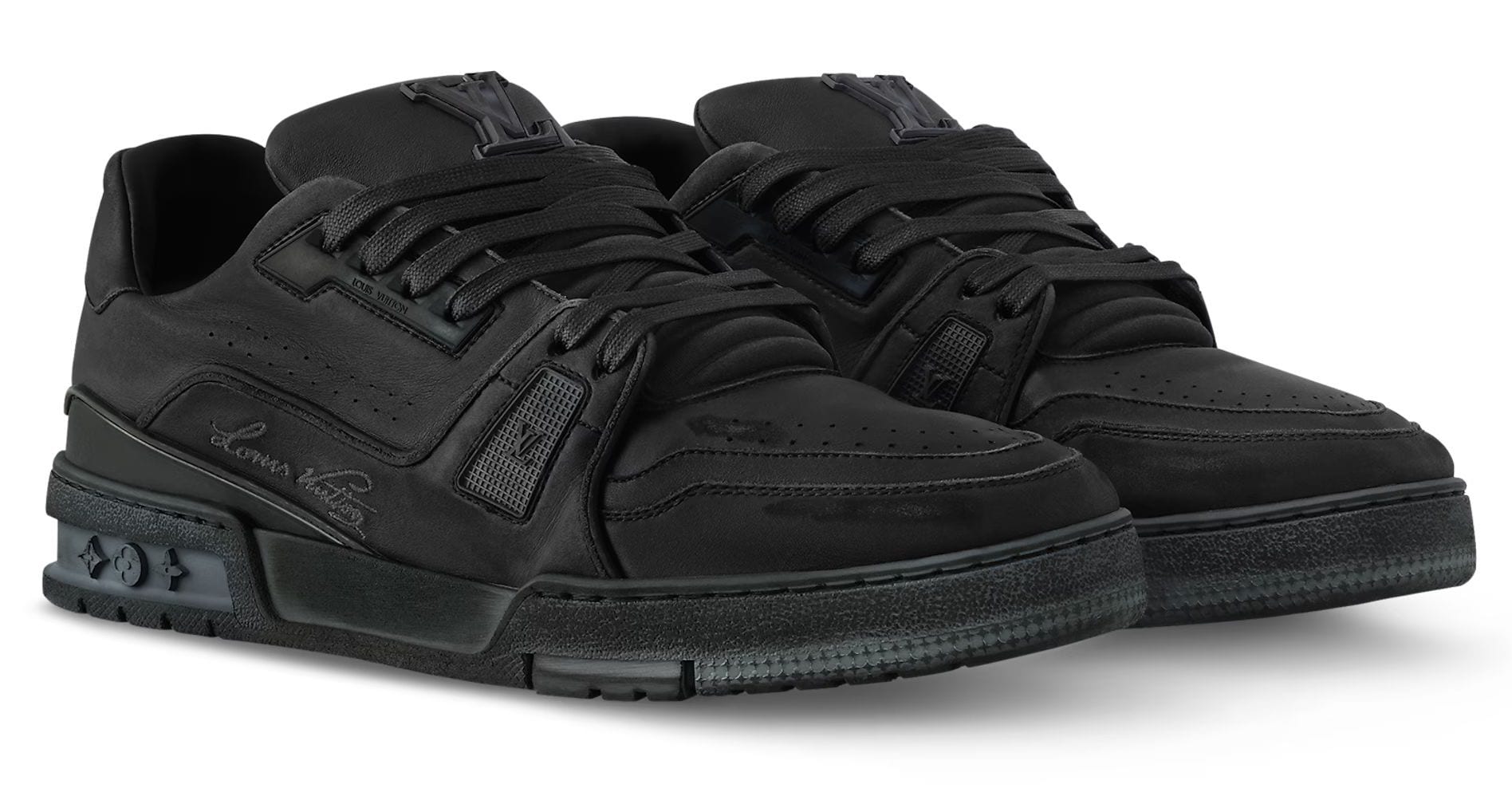 Louis Vuitton Trainer Low Distressed Noir