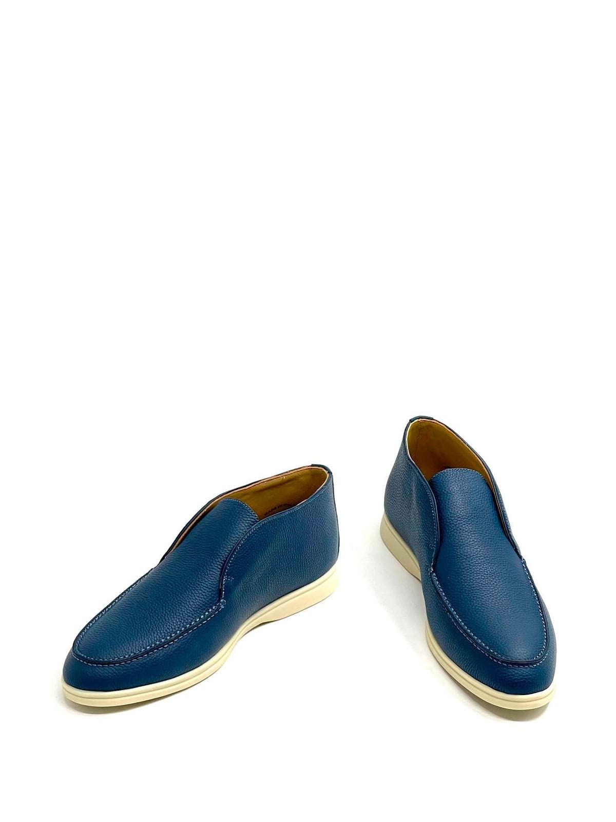 Loro Piana Лоферы высокие из кожи Синий