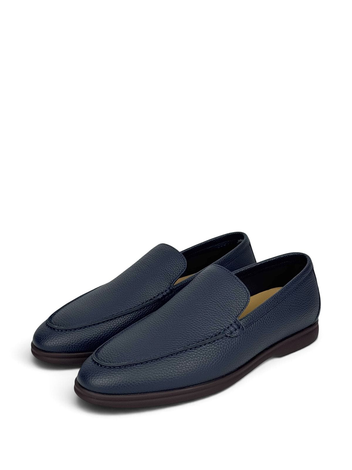 Loro Piana Лоферы из кожи Темно-синий