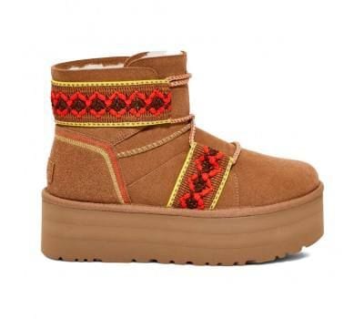 Classic Mini Braid Plat Boot Chestnut