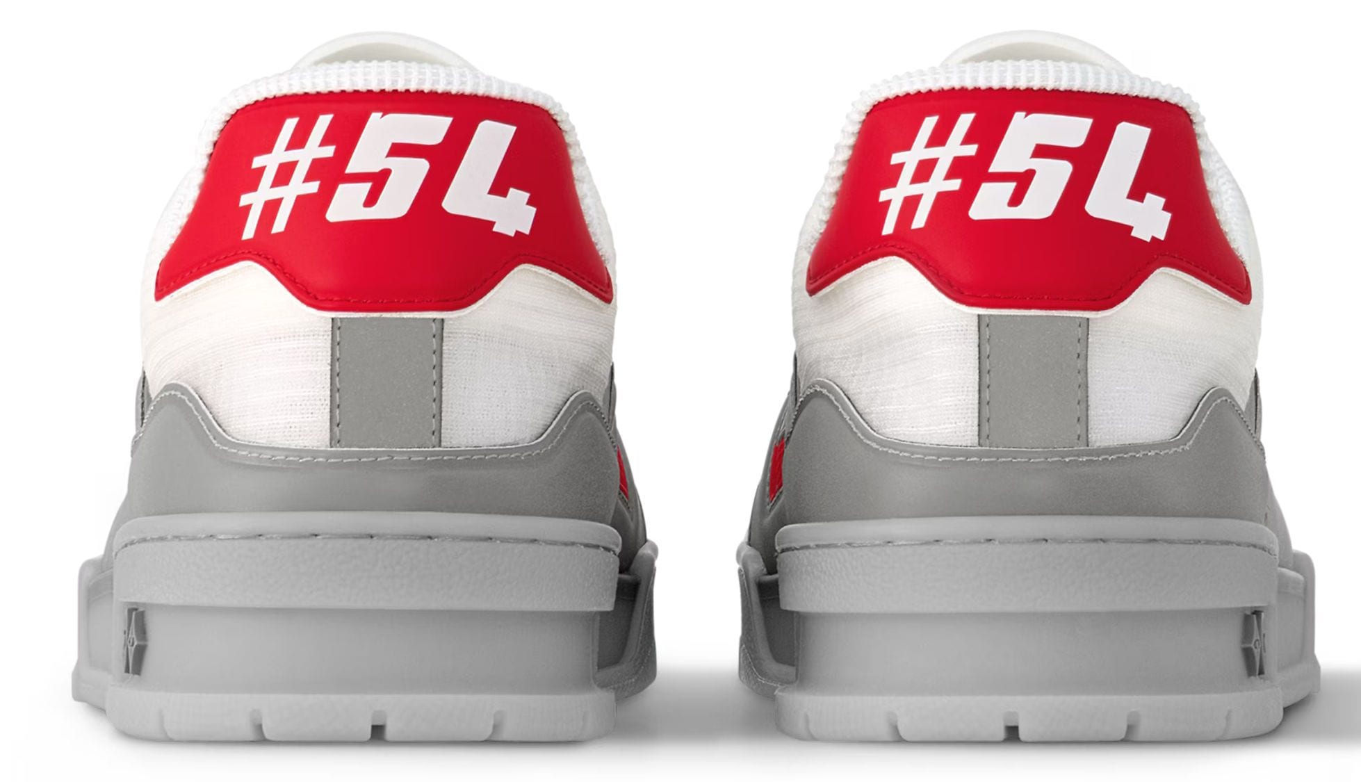 Louis Vuitton Trainer Low Grey Red