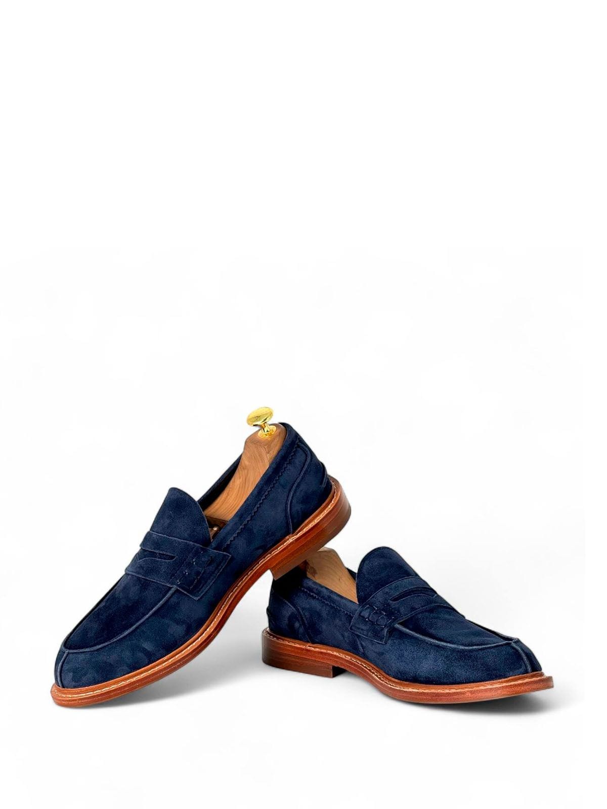 Brunello Cucinelli Лоферы из замши Синий