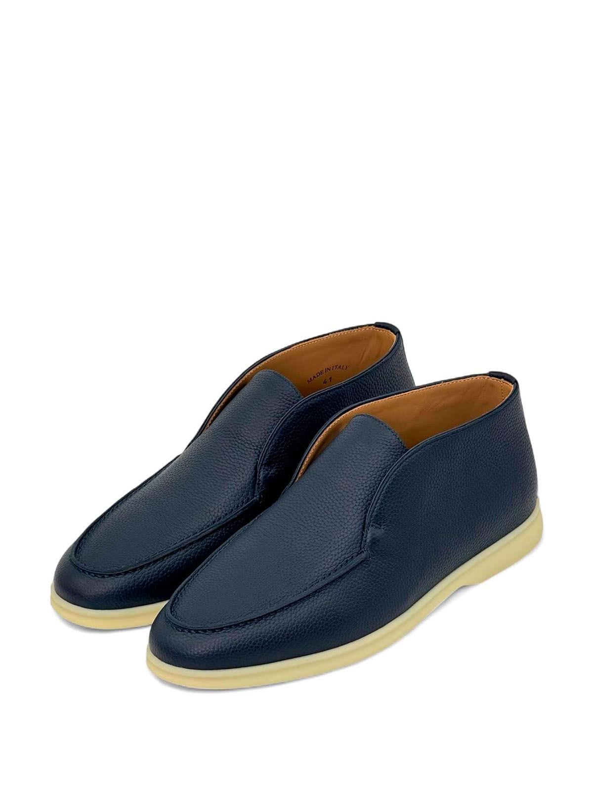 Loro Piana Лоферы высокие из кожи Синий