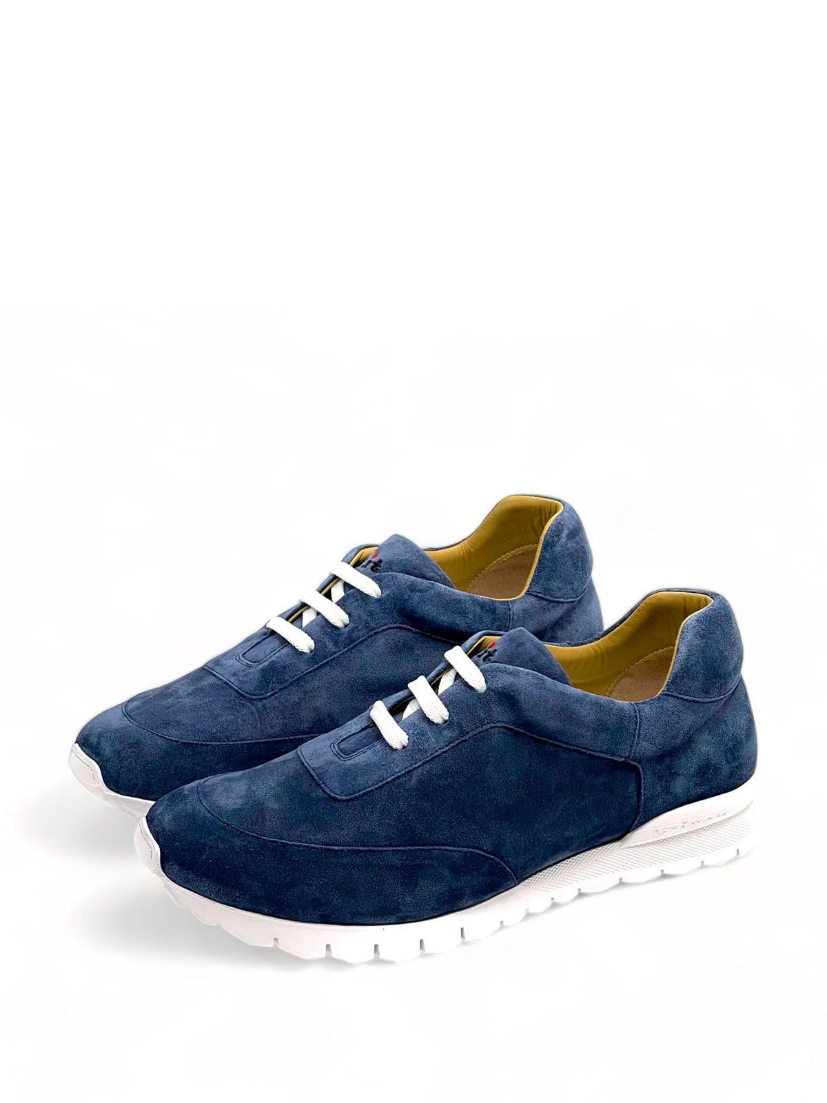 Kiton Кроссовки из замши Синий