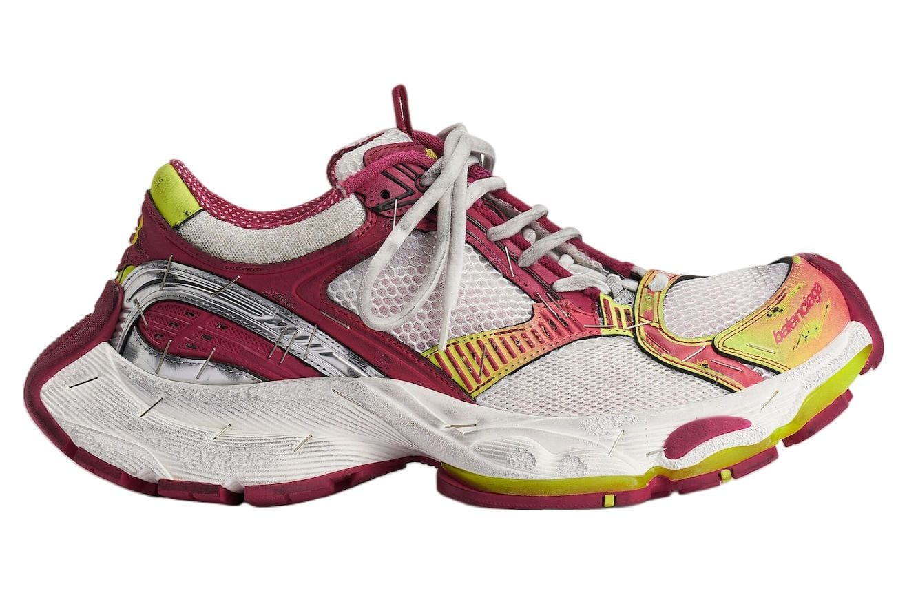Balenciaga Stapler Sneaker White Pink Yellow