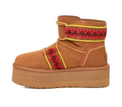 Classic Mini Braid Plat Boot Chestnut