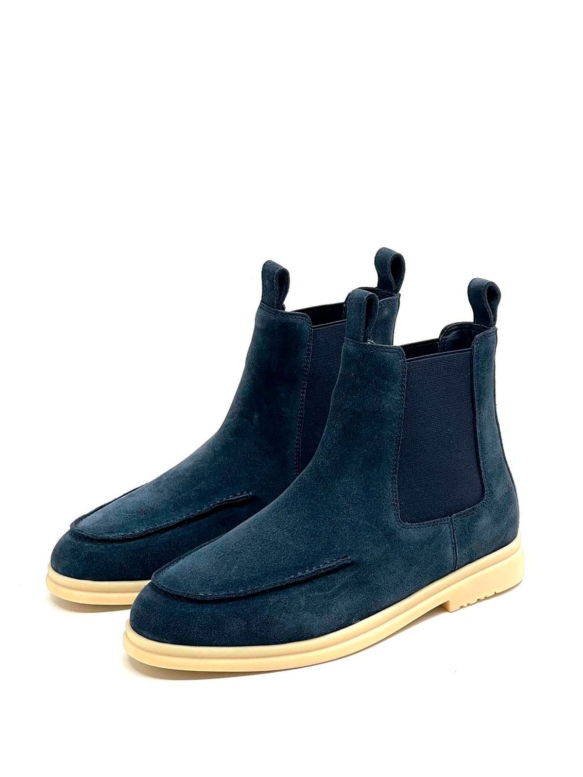 Loro Piana Челси из замши Синий