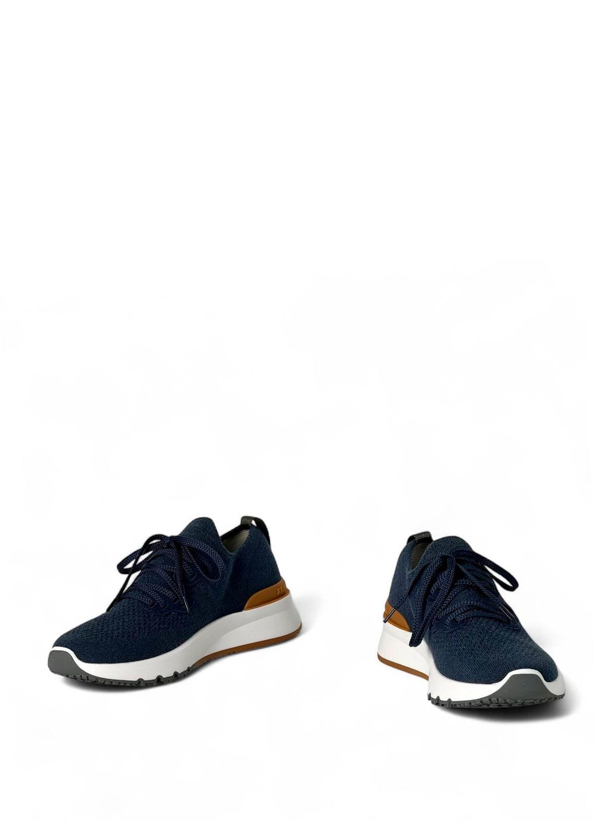 Brunello Cucinelli Кроссовки из текстиля Синий
