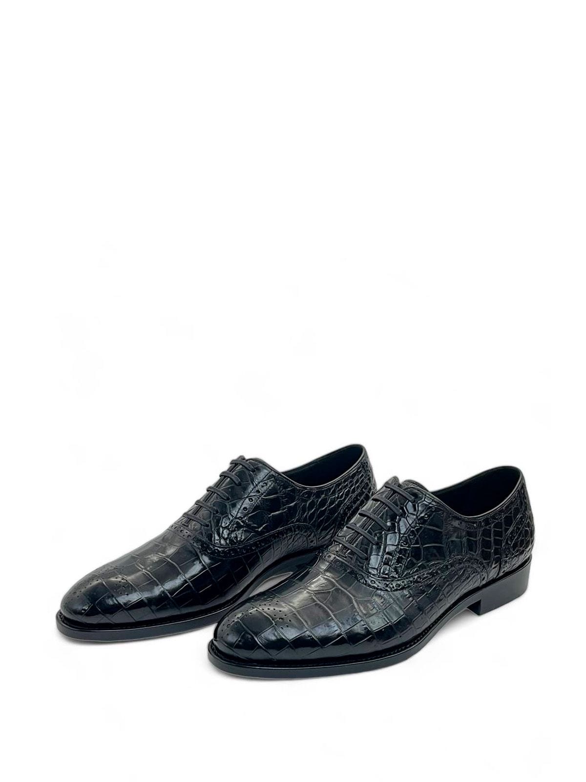 Brioni Туфли из кожи крокодила Черный