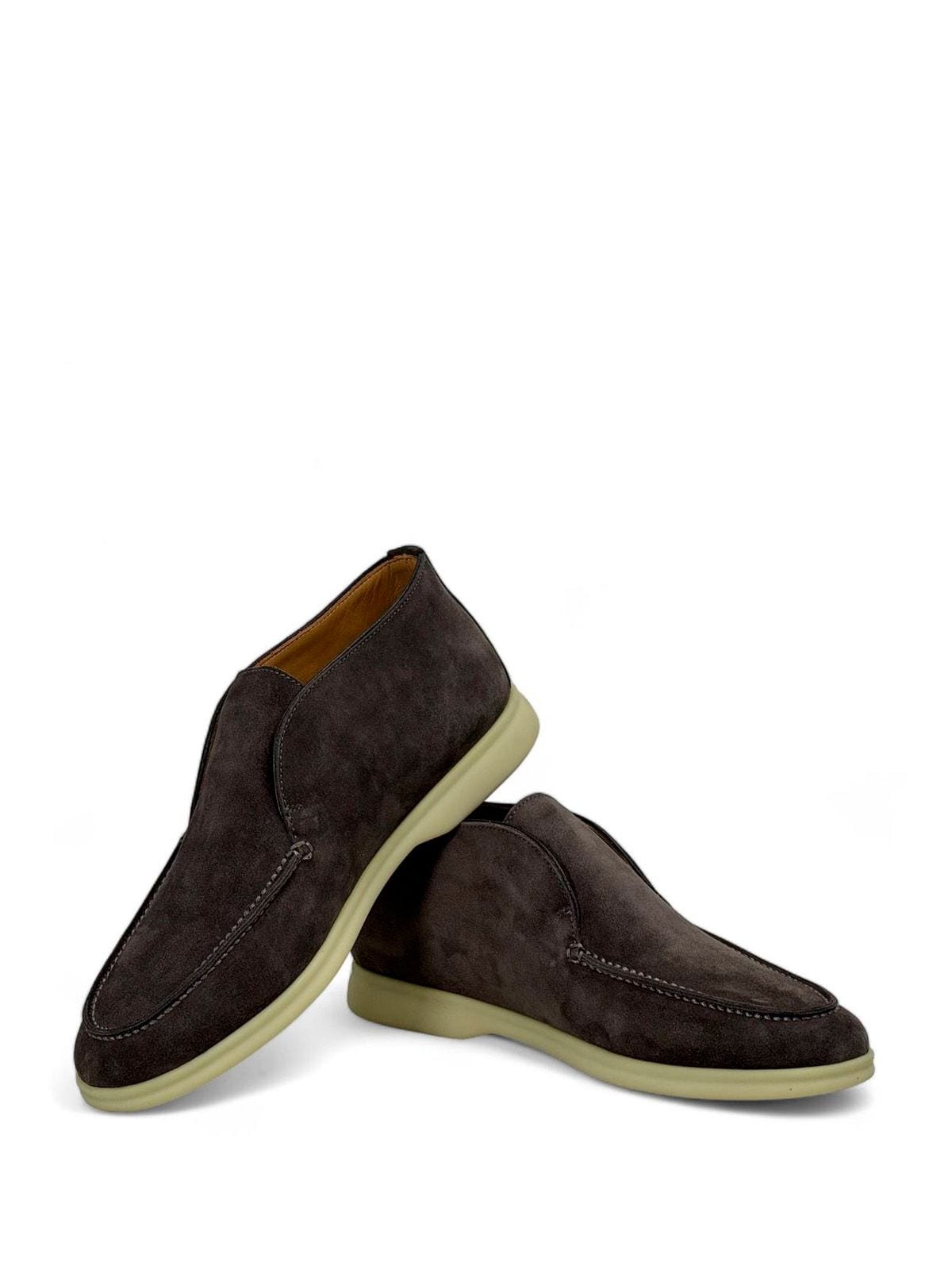 Loro Piana Лоферы высокие из замши Коричневый