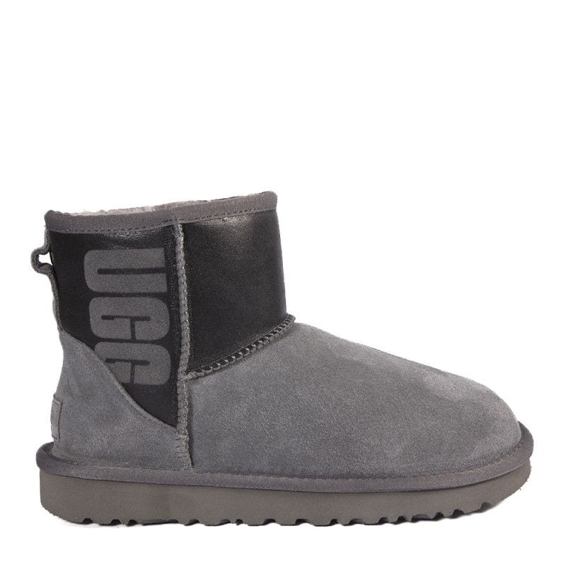 Classic Mini Rubber Boot Grey Black
