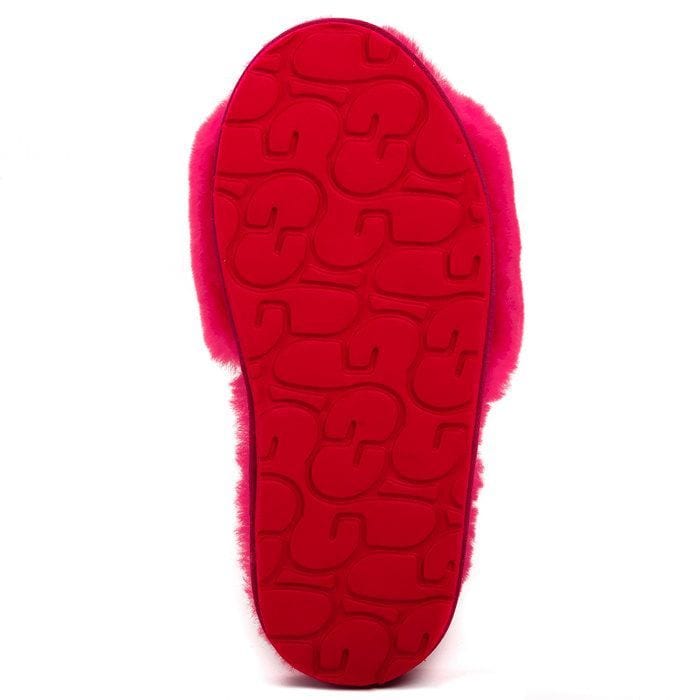 Fluff Slide Slippers Rose Red