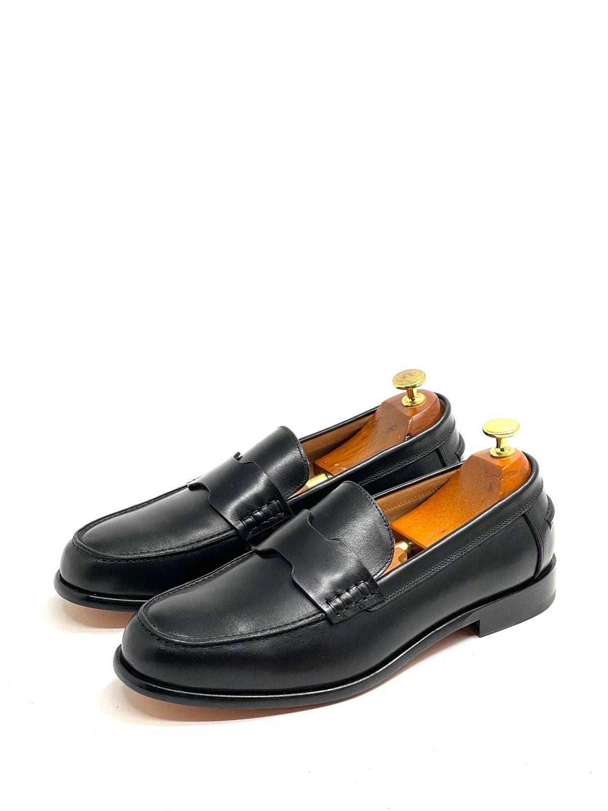 Hermes Лоферы из кожи Черный