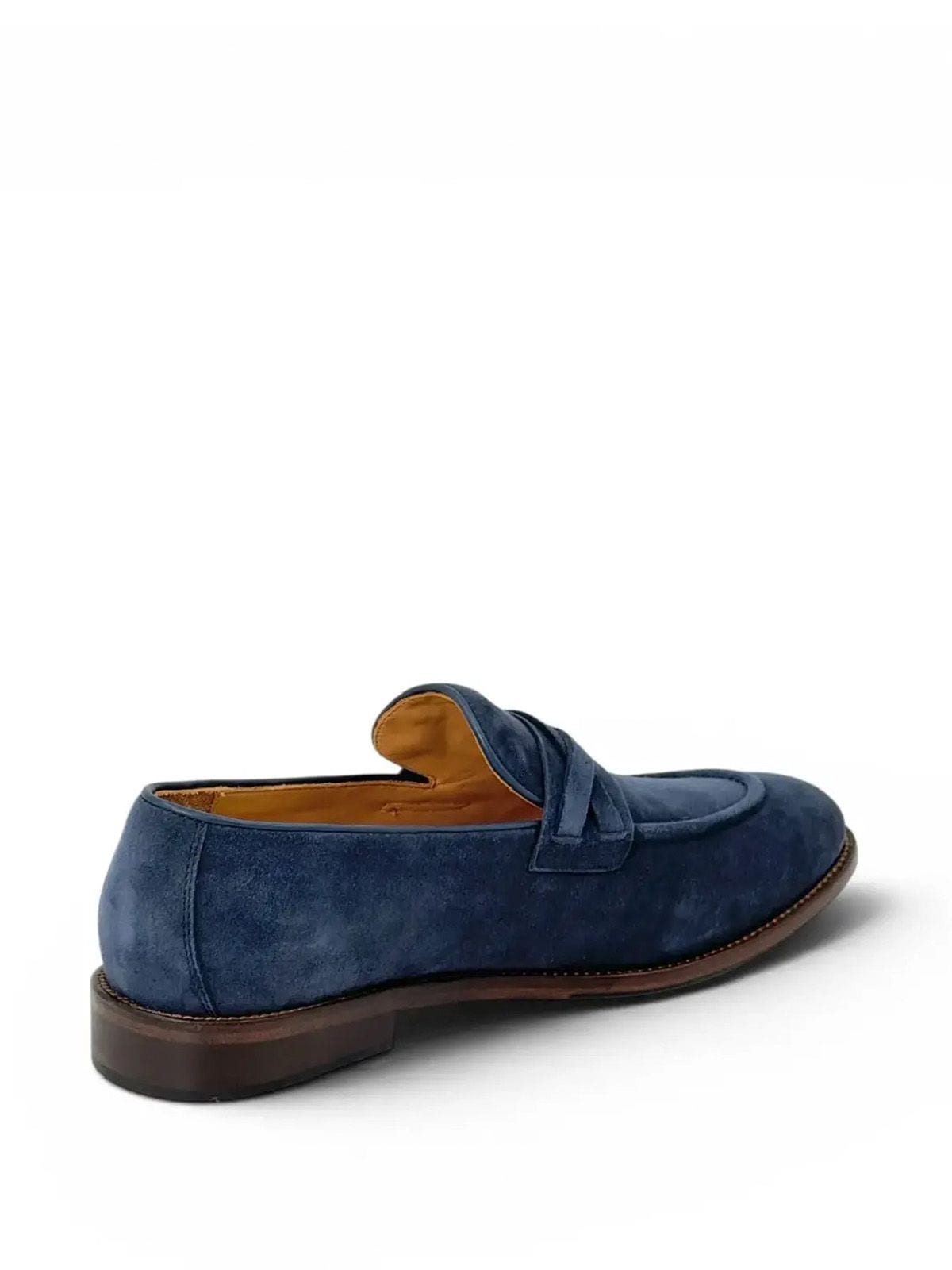 Brunello Cucinelli Лоферы из замши Синий