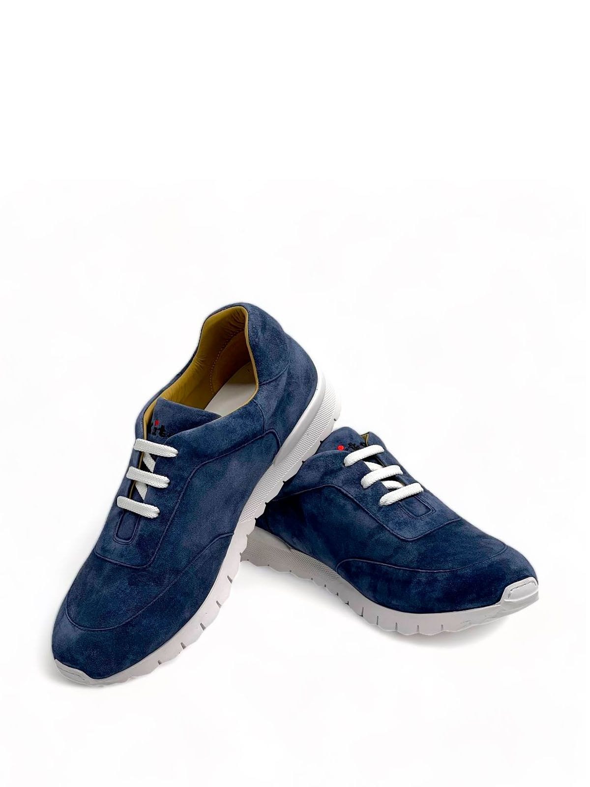 Kiton Кроссовки из замши Синий