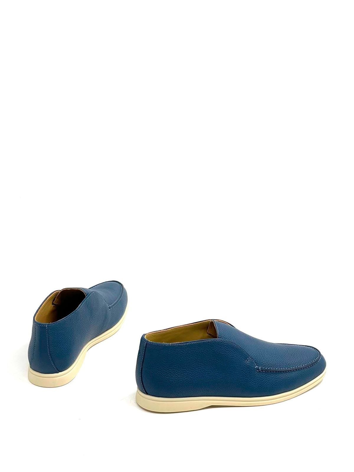 Loro Piana Лоферы высокие из кожи Синий