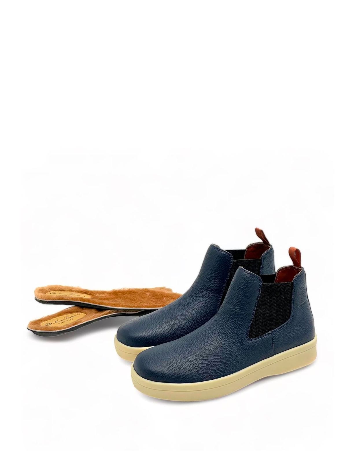 Loro Piana Челси из кожи Синий