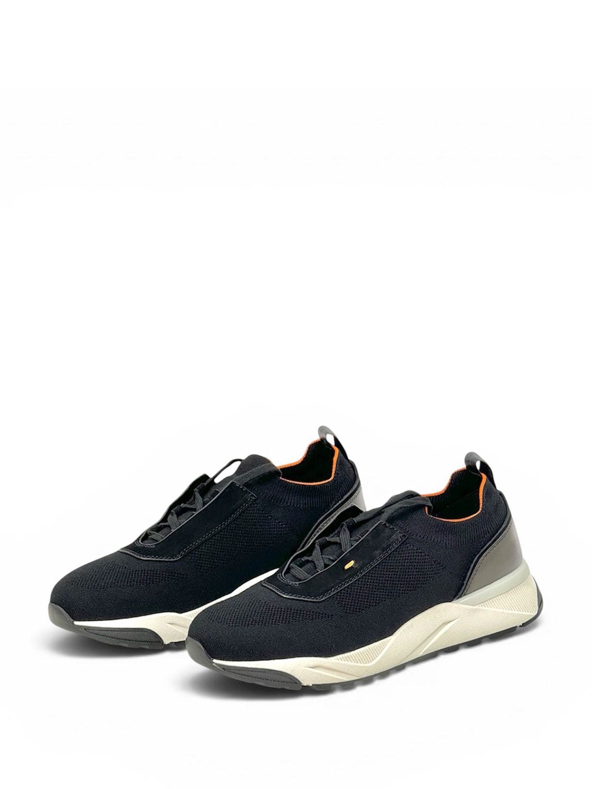 Santoni Кроссовки из текстиля Черный