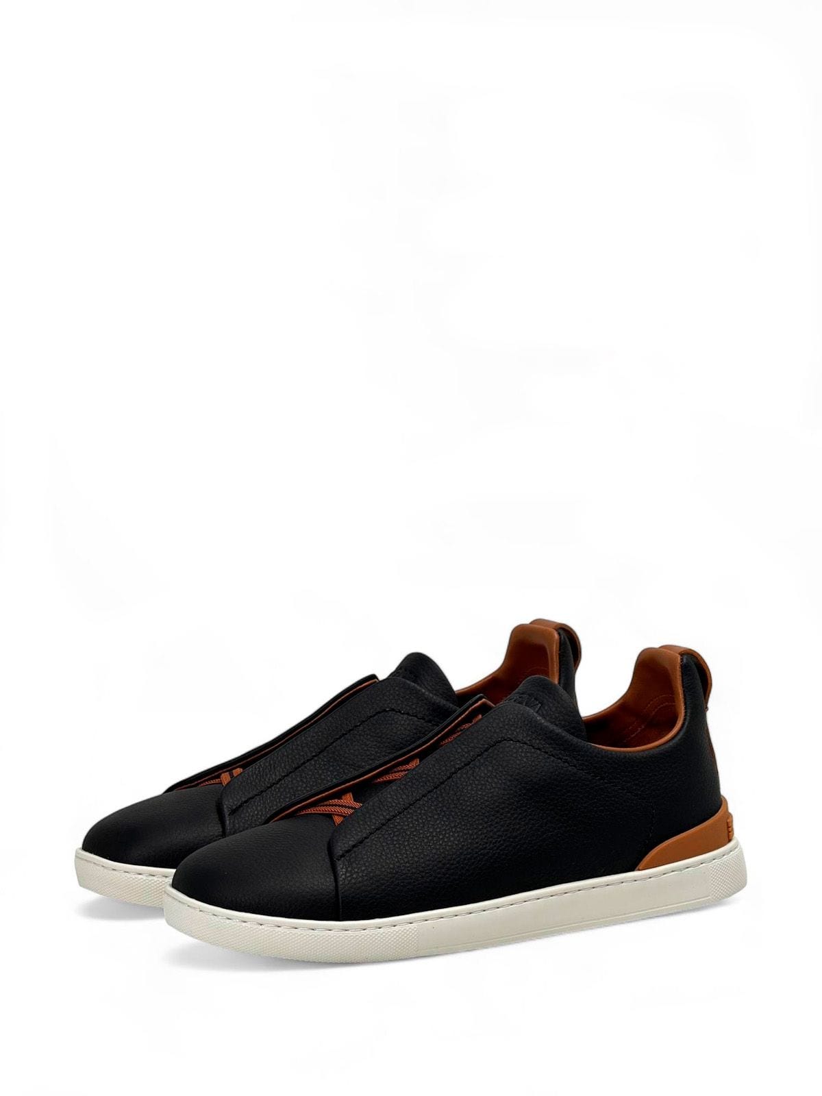 Ermenegildo Zegna Кеды из кожи Черный