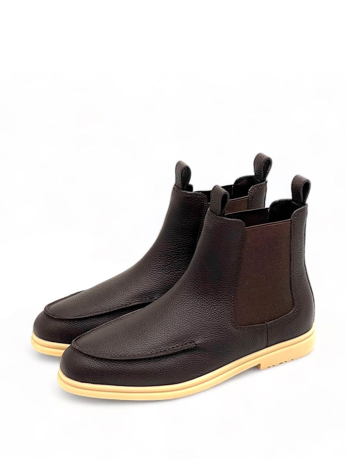 Loro Piana Челси из кожи Коричневый